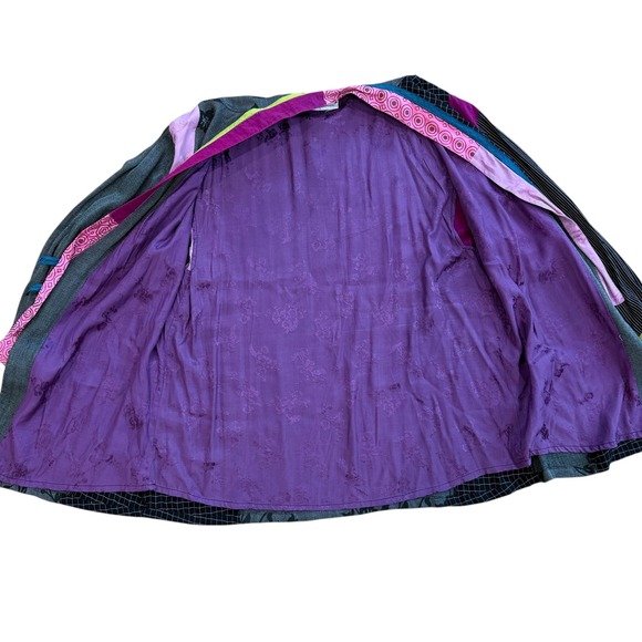 Faith by Celia Forrester Patchwork Kimono Jacket Abstract Print Women's - Picture 13 of 13